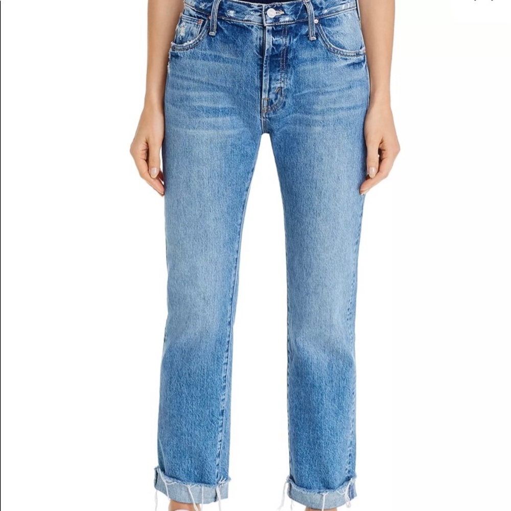 Mother button fly no stretch size 27 fray bottom